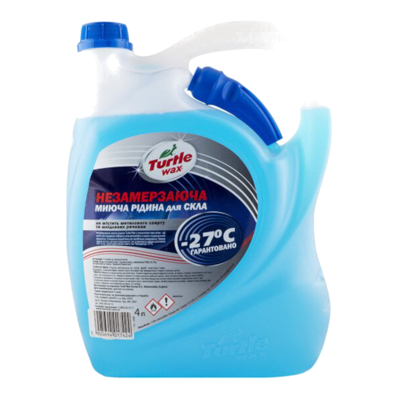 Рідина для склоомивача TURTLE WAX, зимова, -27°C, 4л